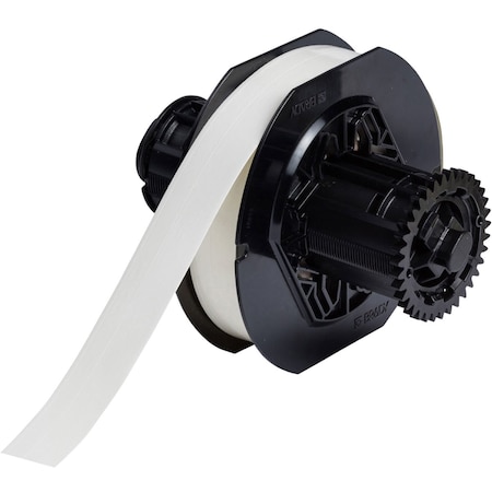 Brady B33 Polyester with Permanent Acrylic Adhesive Labels 0.312 in W x 85 ft L White B33C-312-422