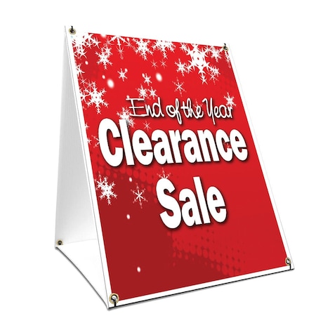 Signmission End Of The Year Clearance Sale, 36 Inch x 24 Inch A-frame Yard Sign, Plastic Sign SBC-2436-End Of The Year Clearance Sale