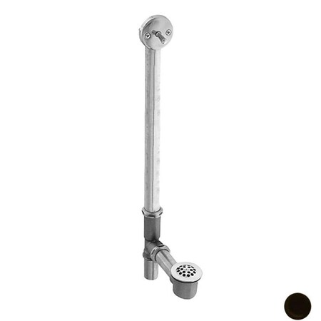 Westbrass Trip Lever Bath Waste and Overflow with Beehive Strainer - Oil Rubbed Bronze D324-12