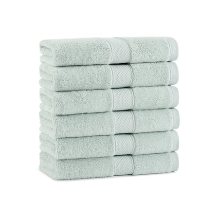 Arkwright Home Egyptian Cotton Hand Towel 16x30 Sage Green - Pack of 6, 6PK P-EGYP-1630-SGE