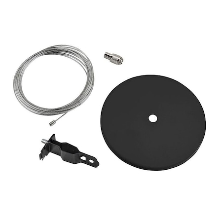Keystone Canopy Cover Non-Feed Kit, T-Bar Mount | 5" Circular | Black KT-LALED-5CC-2-NF-KIT-B