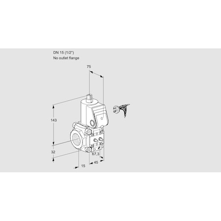 Honeywell Kromschroder Gas Solenoid Valve - Class A, 500 mbar, IP65, EN 161 Certified KS88024202