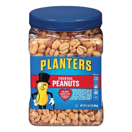 Planters Cocktail Peanuts, Salted, 35 oz Canister GEN07615