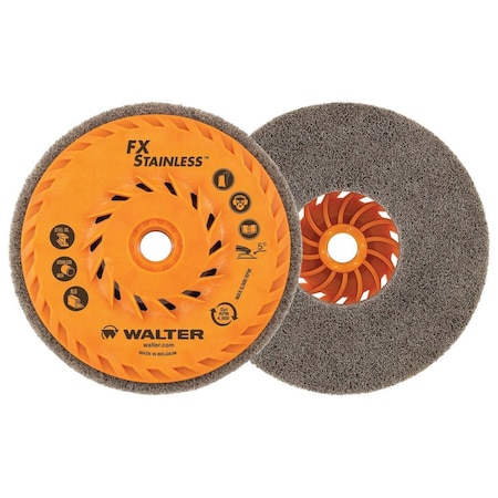 Walter Surface Technologies Walter FX Stainless Cup Wheel  4-1/2" Spin-On 07X452