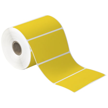 Tape Logic 4 x 2in Yellow Desktop Direct Thermal Label, 12PK THD347