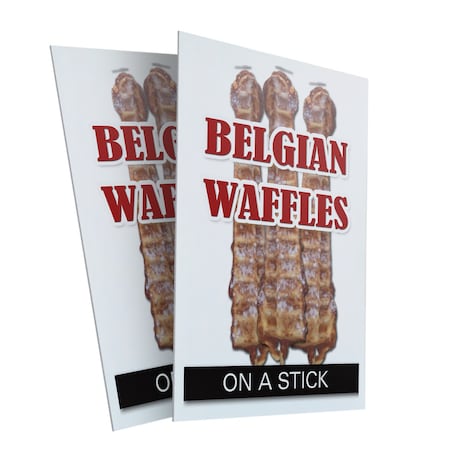 Signmission Belgian Waffle On A Stick, Plastic Signs Only 24 Inch x 36 Inch, Corrugated Plastic, 2PK CSB-2436-2PACK-Belgian Waffle On A Stick
