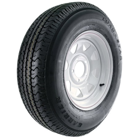Kenda Karrier Tire and 5-Hole Wheel Assembly, 1760 lb Withstand, 4-1/2 in Dia Bolt Circle, 8.1 in W DM205R4C-5CI