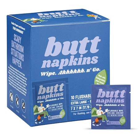 Butt Napkins Butt Napkins, Camping, 10PK BNAPS-10-CAMP