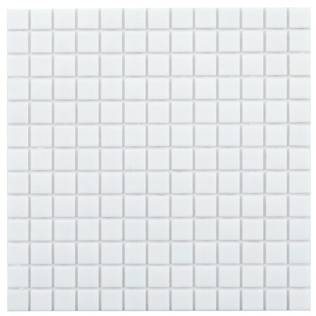 Apollo Tile Dune 12 in. x 12 in. Glossy Rice White Glass Mosaic Wall and Floor Tile 20 sq. ft./case, 20PK APLSA88WH102A
