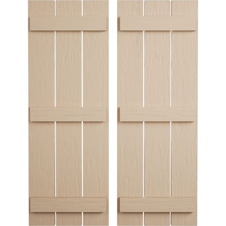 Ekena Millwork Rustic Three Board Spaced Board-n-Batten Rough Sawn Faux Wood Shutters, 17 1/2W x 60H, PR SHUBSS17X60RSPR