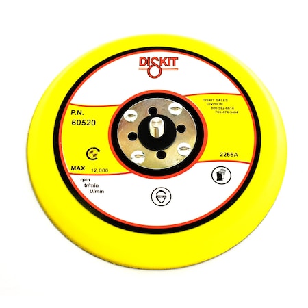 Diskit CND Pads Abrasive Sanding Pad 60520-CD: Firm, 6", PSA, 0 Hole, Low Profile MADE IN USA 60520-CD