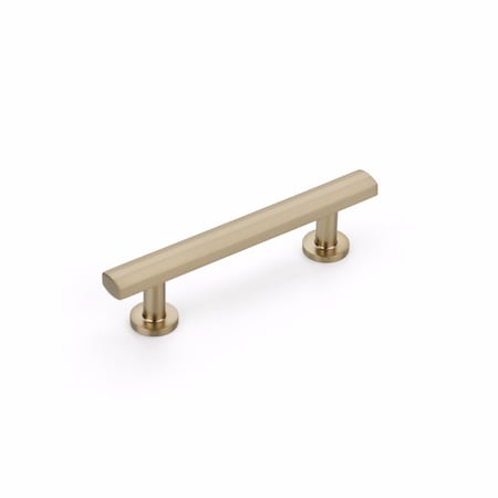Schaub 3-1/2in Center to Center Heathrow Cabinet Pull Signature Satin Brass Finish 560-SSB
