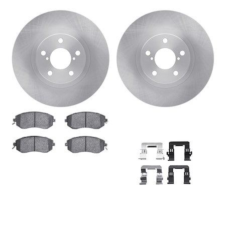 Dynamic Friction Co DFC Brake Rotor with 5000 Brake Pads and Hardware Kit 6512-13095