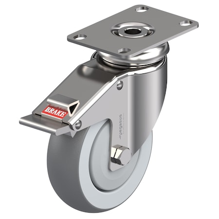 Pegasus Cstr, Stanles Plt Swvl, Gray TPR, 220 lb, Tl P14SX-RP050K-12-TB