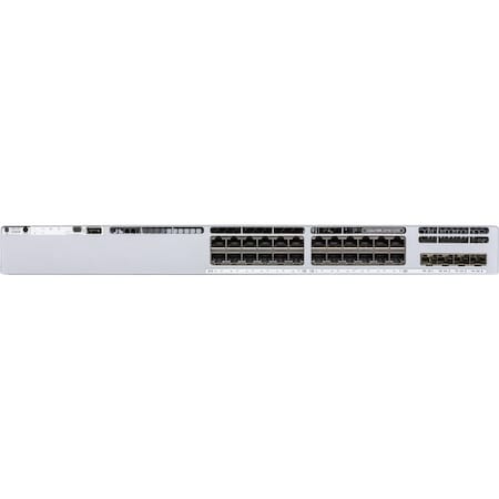 Cisco Catalyst 9300 24-port 1G copper, with fixed 4x1G SFP uplinks, PoE+ Network Essentials C9300L-24P-4G-E