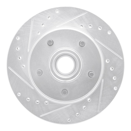 Dynamic Friction Co DFC Brake Rotor - Drilled and Slotted - Silver 631-47005L