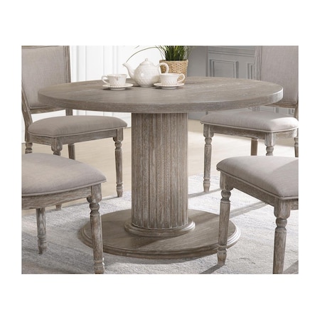 Kd Gabinetes Jessica Vintage Grey Round Dinette Table KD2194455