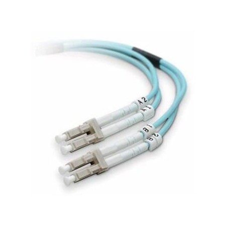 Belkin Fiber Optic Patch Cable - LC Male - LC Male - 98.43ft - Aqua F2F402LL-30M-G