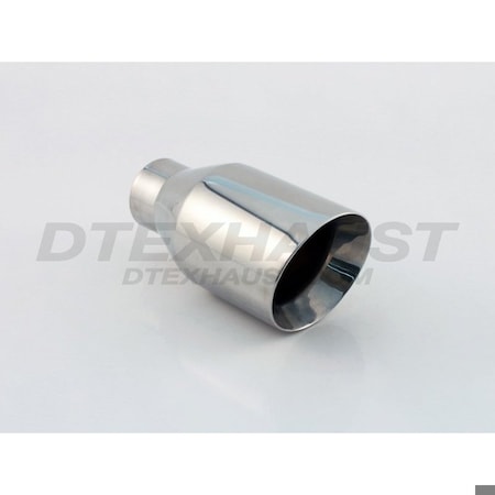 Different Trends DOUBLE WALL CLOSED OUTER CASING SS EXHAUST TIP 2.25IN ID / 4.00IN OD DT-24113C