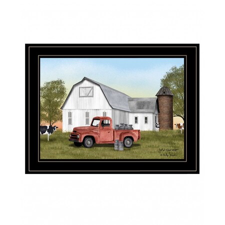 Homeroots YAll Need Milk 3 Black Framed Print Wall Art 407544