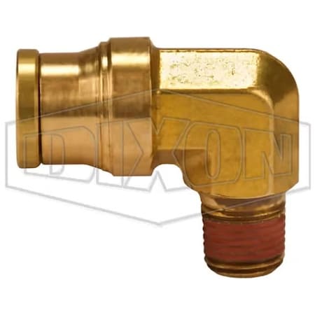 Dixon Legris by  Push-In Run Tee, 1/8 x 3/8 in Nominal, MNPT x Tube, Brass, Domestic 6912X4