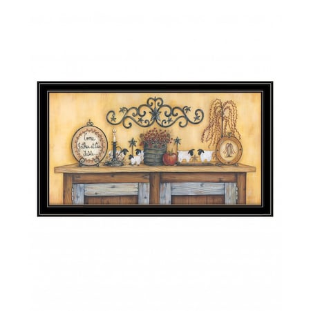 Homeroots Come Gather at Our Table 1 Black Framed Print Wall Art 407802