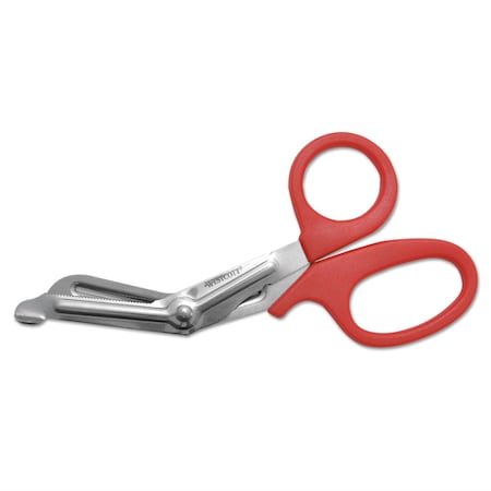 Westcott Stainless Steel Office Snips, 7in Long, 1.75in Cut Length, Crane-Style Red Handle ACM10098