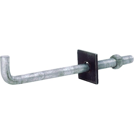 Grip-Rite 5/8''x10'' Galvanized Anchor Bolt with Nut & Square Washer, 25 Ct. 5810GAB25