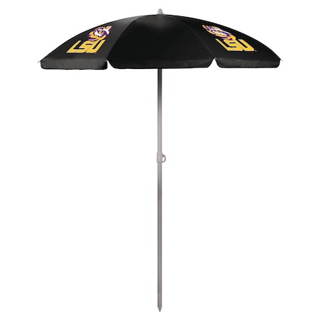 Picnic Time Family Of Brands NCAA LSU Tigers Outdoor Canopy Sunshade Beach Umbrella 5.5' - Small Patio Umbrella 822-00-179-294-0
