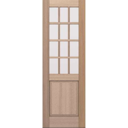 Doornmore G5012, 33.75" x 98" ( 32" Door) Left Hand, Mahogany SDL 12 Lite, 1/2 Lite Exterior Door G5012-SW-3296_1_LI
