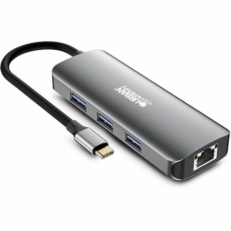 Urban Factory 7-IN-1 USB-C HUB WITH DUAL HDMI 4K AND 100 W USB-C PASS THRU MHC55UF
