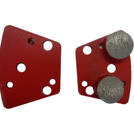 Vantage Product Diamond Grinding Disc for Trapezoid Grinders, 2 Round Segment, 60/80 Grit, Medium Bond M-TQC10-2R6080-M