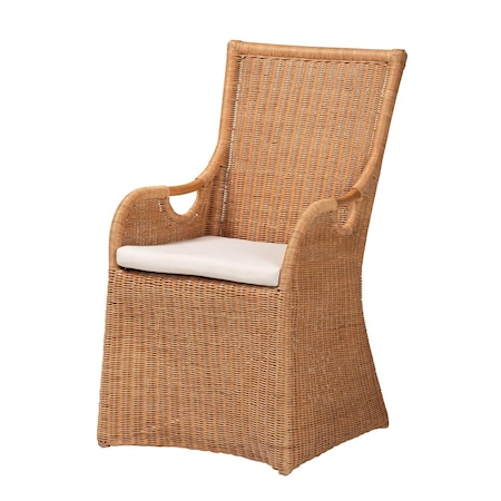 Bali & Pari Amsterdam Bohemian Light Honey Rattan Dining Chair 250-13943-ZORO