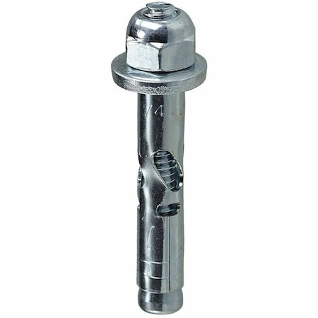 Dottie Sleeve Anchor, 1/4" Dia., 2-9/16" L, Zinc Plated, 100 PK SA14214