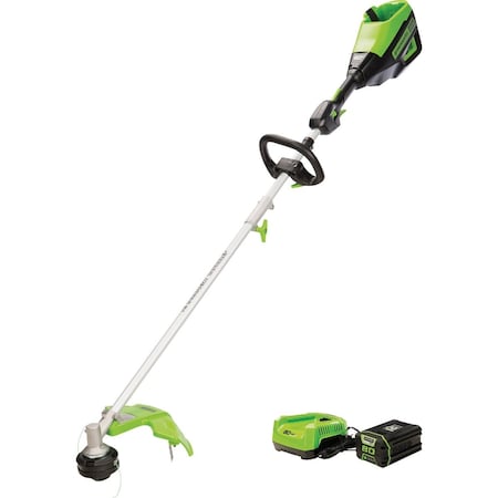 Greenworks 80V 16'' Attachment Capable String Trimmer with 2.5 Ah Battery & Charger 2123802