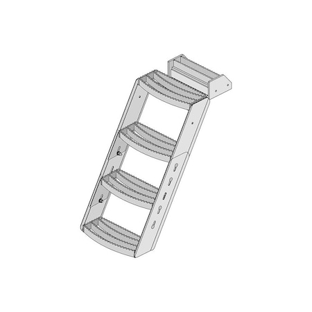 K&M Mfg Step Kit for Case 94-96 Series Tractors Excludes Tube Step 4-Step Unit Original Color 3337