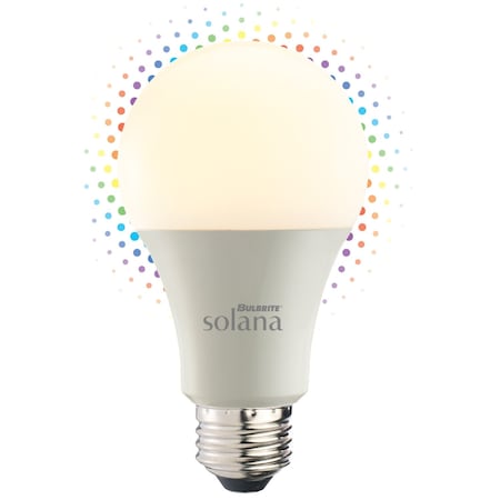 Bulbrite 9-Watt 60-Watt Equivelant A19 Smart LED WIFI Bulb Medium Base (E26) 6500K Multi-Color Selectable CCT 195125