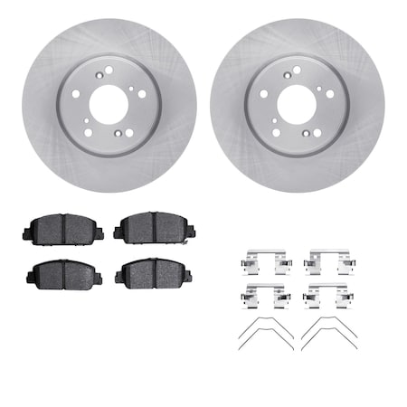 Dynamic Friction Co DFC Brake Rotor with 5000 Brake Pads and Hardware Kit 6512-59316