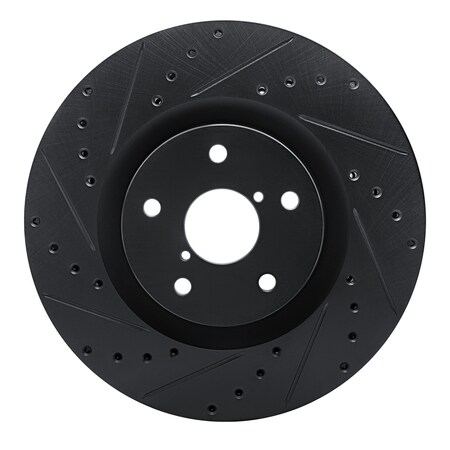 Dynamic Friction Co DFC Brake Rotor - Drilled and Slotted - Black 633-13043L