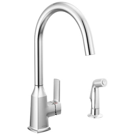 Peerless Ezra Single-Handle Kitchen Faucet with Spray Chrome P1971LF