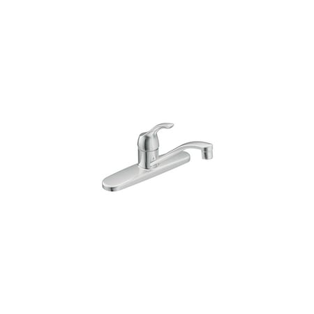 Moen Adler Series Kitchen Faucet, 1.5 gpm, 3-Hole Mount, Brass/Metal, Chrome Plated, Lever Handle 87603