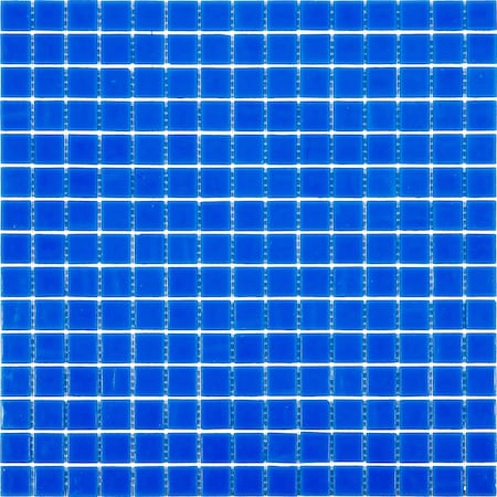 Apollo Tile Dune 12 in. x 12 in. Glossy Denim Blue Glass Mosaic Wall and Floor Tile 20 sq. ft./case, 20PK APLSA88BL505A