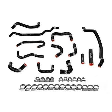 Hps Performance High Temp Reinforced Silicone Ancillary Coolant Hose Kit, Black,  57-2131A-BLK