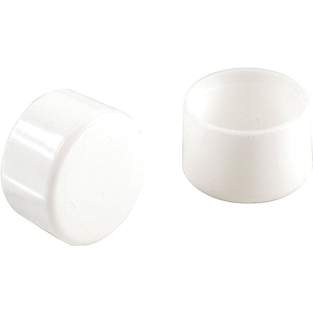Shepherd Hardware Furniture Leg Tip, Round, Plastic, White, 1-1/4 in Dia 9745
