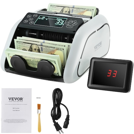 Vevor Money Counter Machine with UV, MG, IR, and DD Counterfeit Detection K07