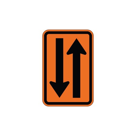 Sign Solutions Usa Traffic Sign, 12 in Width, Aluminum Sign, Vertical Rectangle DUS10WZO1218W6-4