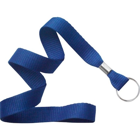 Brady LANYARD STANDARD, ROYAL, 5/8in FLAT LANYARD W/NICKEL PLATED STEEL 32MM SPLIT RING 2136-3652