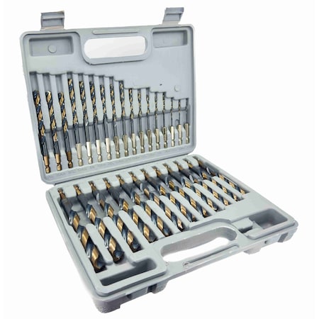 Drill America 29 Piece Quick Change Hex Shank Drill Bit Set 1/16" - 1/2" Plastic Case KFDHEX29-PC