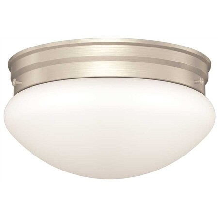 Monument Brushed Nickel Integrated LED Flushmount with White Opal Glass Shade 2498705