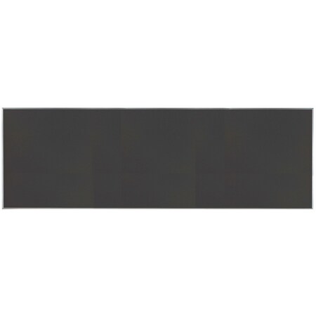 Aarco Designer ''Black'' Fabric Bulletin Board w/ a Clear Satin Anodized Aluminum Frame, 48''Hx144''W DF48144028